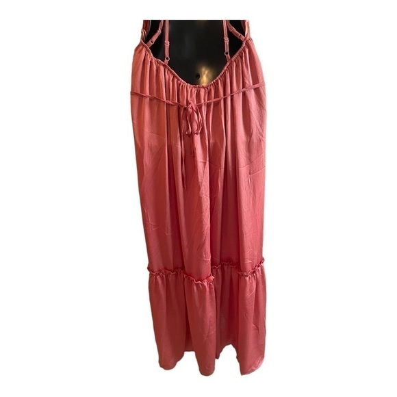 One One Six Halter Style Maxi Tiered Skirt Dress In Clay - Picture 8 of 14